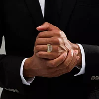 Mens 1 CT. T.W. Natural Champagne Diamond 10K Gold Fashion Ring