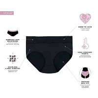 Bali Comfort Revloution Modern Seamless Lace Trim Brief Panty Dfmlbf