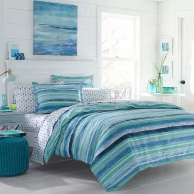 Poppy & Fritz Alex Bedding Collection Stripes Reversible Comforter Set