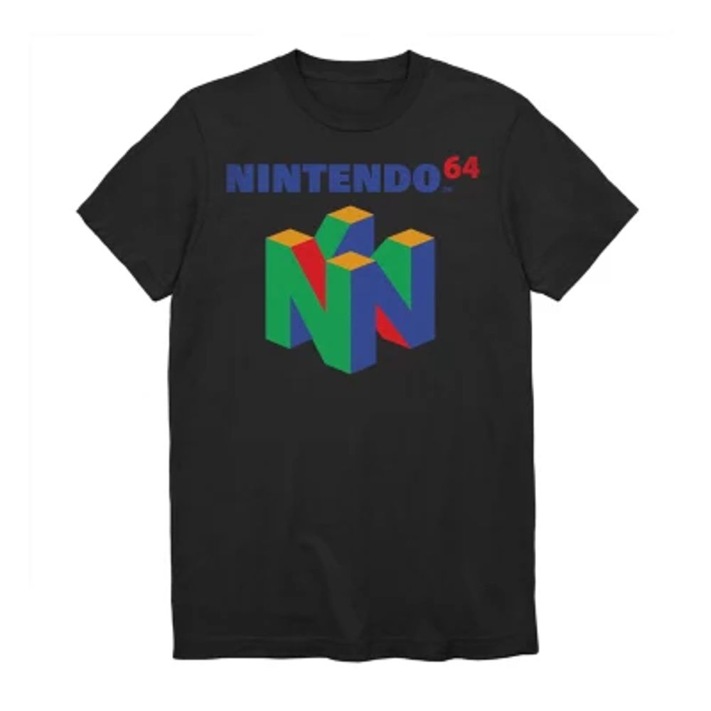 Big & Tall Mens Nintendo 64 Logo Short Sleeve Graphic T-Shirt