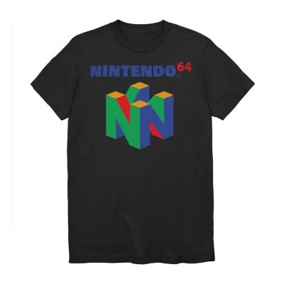 Big & Tall Mens Nintendo 64 Logo Short Sleeve Graphic T-Shirt