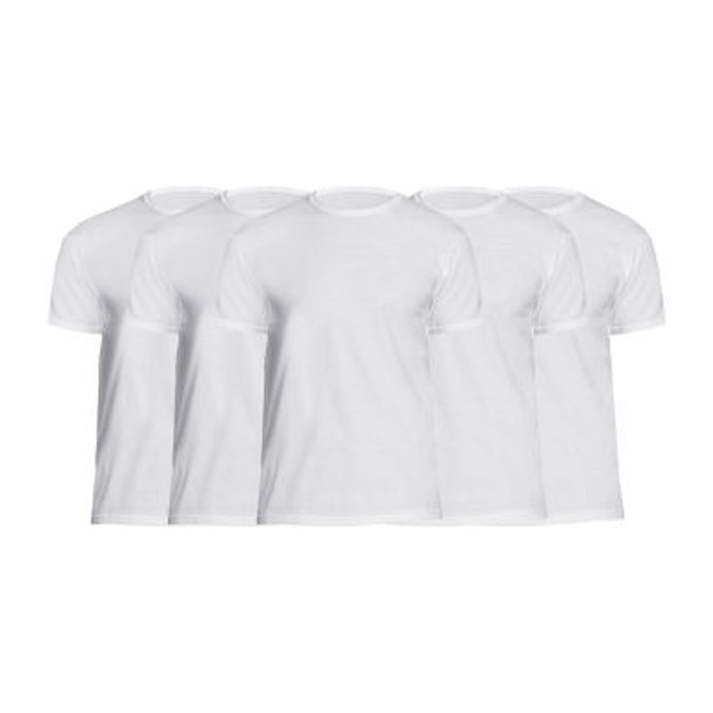 Hanes Ultimate Sport X-Temp Mens 4 Pack + 1 Bonus Short Sleeve Crew Neck T-Shirt