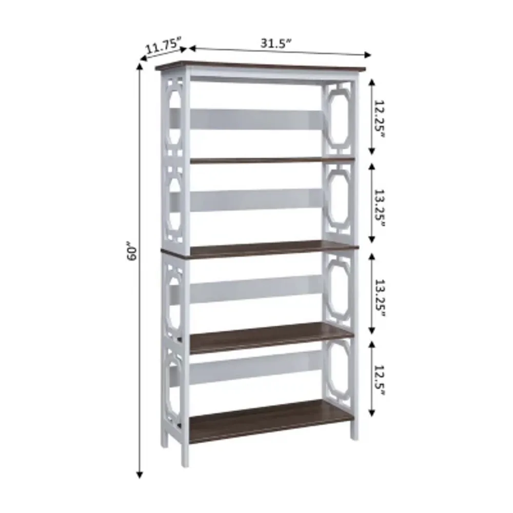 Omega Office + Library Collection 5-Shelf Bookcase