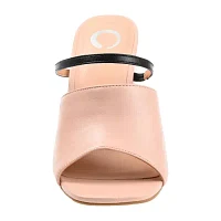 Journee Collection Womens Heiddy Open Toe Block Heel Pumps