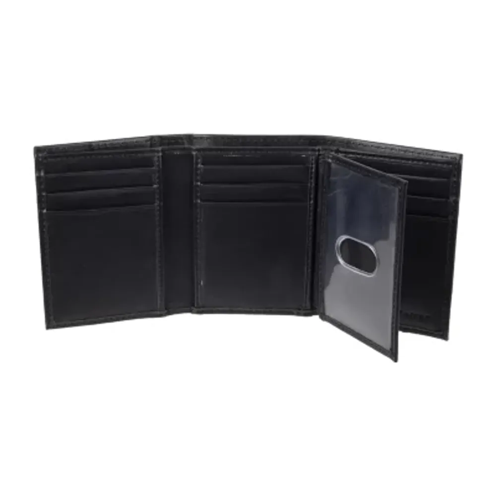 J. Ferrar Mens Extra Capacity RFID Blocking Trifold Wallet