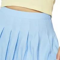 Forever 21 Womens Mid Rise Pleated Skirt Juniors