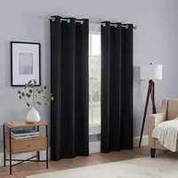 Eclipse Khloe Energy Saving 100% Blackout Grommet Top Single Curtain Panel