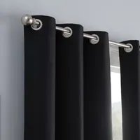 Eclipse Khloe Energy Saving 100% Blackout Grommet Top Single Curtain Panel