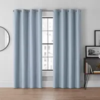 Eclipse Lawson Energy Saving Blackout Grommet Top Single Curtain Panel