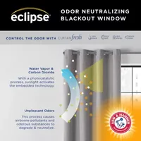 Eclipse Lawson Energy Saving Blackout Grommet Top Single Curtain Panel