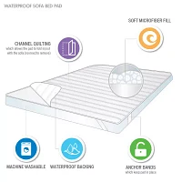 Madison Park Essentials Delta Micro Fiber Sofa Bed Mattress Pad