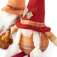 Linden Street Sitting Set of 2 Harvest Gnome