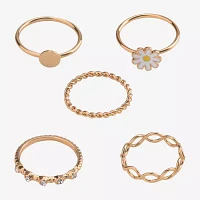 Arizona Gold Tone 5-pc. Flower Ring Sets