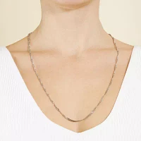 Silver Reflections Pure Over Brass 16-30" Chain Necklace