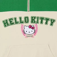 Juniors Womens Mock Neck Long Sleeve Hello Kitty Quarter-Zip Pullover