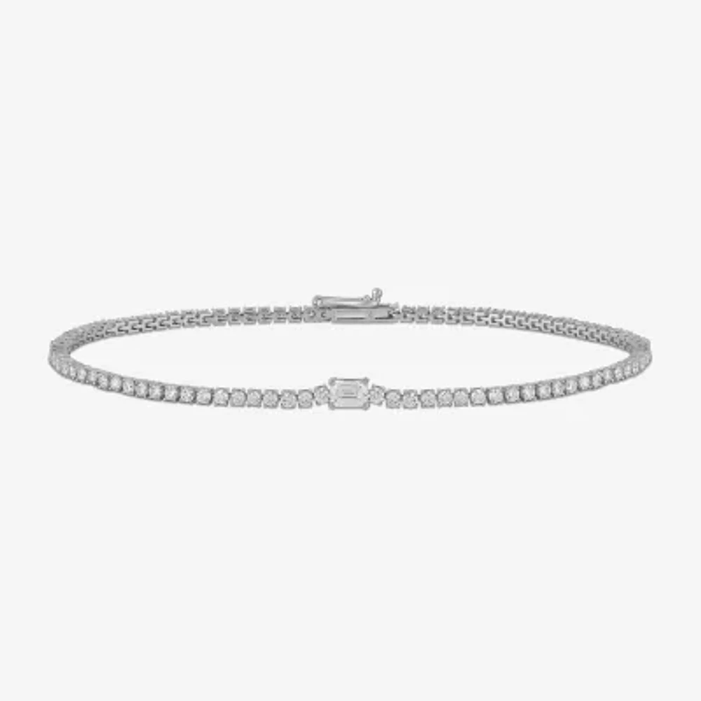 (G / I1) 2 CT. Lab Grown White Diamond 10K or Yellow Gold Tennis Bracelet