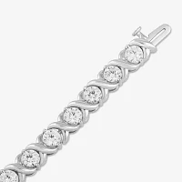 (H / I1) 10 C.T. T.W Lab Grown White Diamond 10K or Yellow Gold Tennis Bracelet