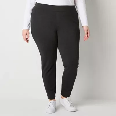 St. John's Bay-Plus Womens Skinny Pull-On Pants