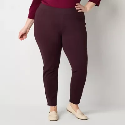 St. John's Bay-Plus Womens Skinny Pull-On Pants