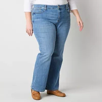 St. John's Bay Secretly Slender Womens Mid Rise Bootcut Jean