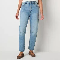 a.n.a Womens Highest Rise Straight Leg Barrel Jean