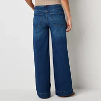 a.n.a Womens Low Rise Wide Leg Baggy Jean