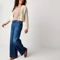 a.n.a Womens Low Rise Wide Leg Baggy Jean