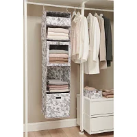 Martha Stewart Floral 5-Compartment Hanging Organizer