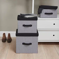 Martha Stewart Gingham 3-pc. Single Compartment Storage Bin