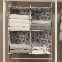 Martha Stewart Floral 4-Compartment Hanging Organizer