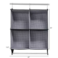 Martha Stewart Gingham 4-Compartment Canvas Hanging Organizer