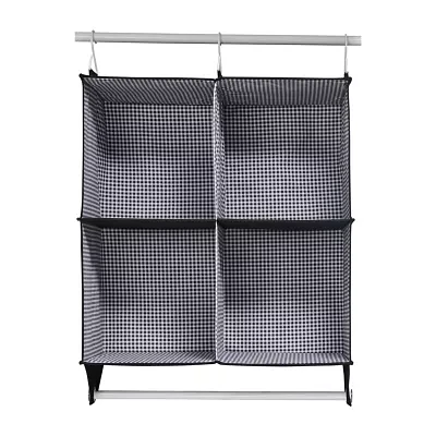 Martha Stewart Gingham 4-Compartment Canvas Hanging Organizer