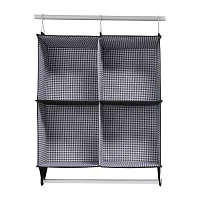 Martha Stewart Gingham 4-Compartment Canvas Hanging Organizer