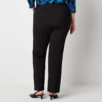 Liz Claiborne-Plus Emma Tailored Ponte Classic Fit Flare Trouser