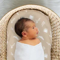 The Peanutshell Caramel Safari Organic Cotton Jersey 4-pc. Bassinet Sheet