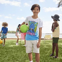 Little & Big Boys Jaws Crew Neck Short Sleeve Graphic T-Shirt