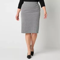 Liz Claiborne Womens Midi Pencil Skirt