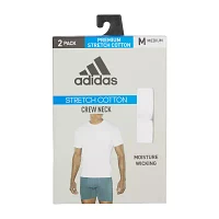 adidas Stretch Mens 2 Pack Short Sleeve Crew Neck T-Shirt