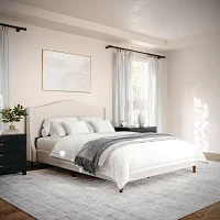 Martha Stewart Amelia Upholstered Platform Bed