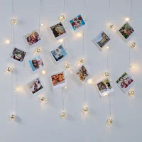 West & Arrow Disco Ball Curtain String Lights with Clips