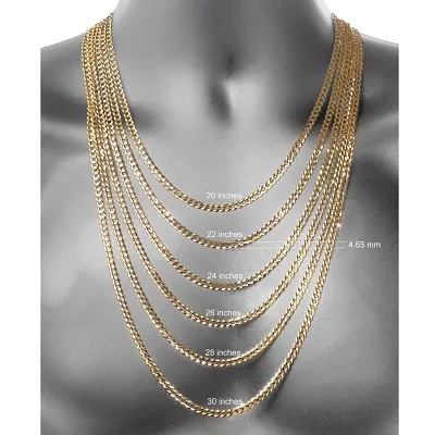 Made in Italy 18K Gold Over Silver 30 Inch Solid Chain Necklace