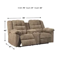 Signature Design by Ashley® Workhorse Reclining Loveseat with Console