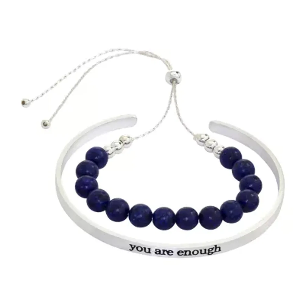 Sparkle Allure You & Me 2-pc. Simulated Lapis Bracelet Set