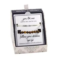 Sparkle Allure You & Me 2-pc. Tiger's Eye Pure Silver Over Brass Bar Bracelet Set