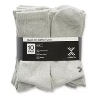 Xersion Quick Dry 10 Pair Crew Socks Mens