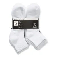 Xersion Quick-Dri 10 Pair Quarter Ankle Socks Mens