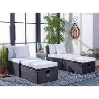 Pramla  4-pc. Patio Lounge Chair and Ottoman Set