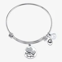 Footnotes Mother And Daughter Stainless Steel Bangle Bracelet