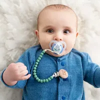 3 Stories Trading Company Silicone Pacifier Clip Teether