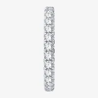 (H-I / Si1-Si2) 2MM 1 CT. T.W. Lab Grown White Diamond 10K White Gold Eternity Wedding Band